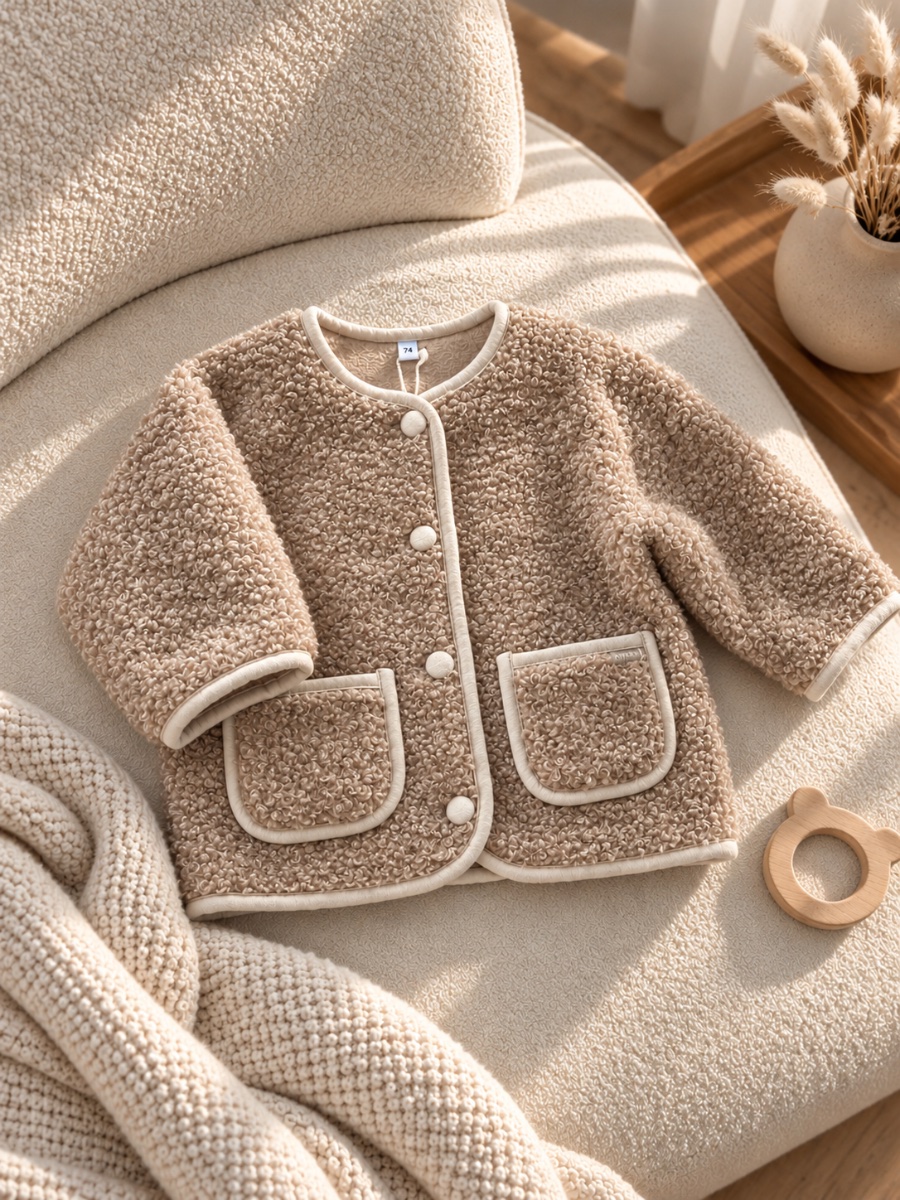 Geaca teddy bej (primavara/toamna)
